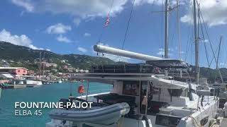 FountainePajot Elba 45 Solar Gantry Video [upl. by Eelrehpotsirhc]