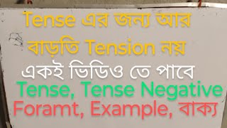 Class 512 English Gramer Tense Tense amp Tense er Negative Format with Sentence Formation wbbse [upl. by Bailie]