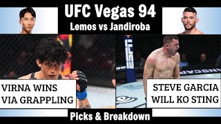 UFC Vegas 94  Lemos vs Jandiroba Picks amp Breakdown [upl. by Nnylyaj]