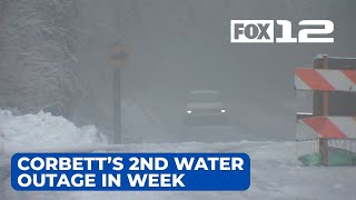 Corbett faces 2nd water outage within a week as ice warnings continue for Gorge [upl. by Attenhoj]