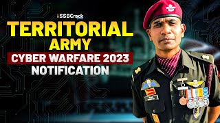 Territorial Army Notification Specialized Field Cyber Warfare 2023  Join Territorial Army [upl. by Anirtap]