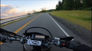 22 Suzuki DRZ400SM Dusk LakeSide Cruise [upl. by Doralia]