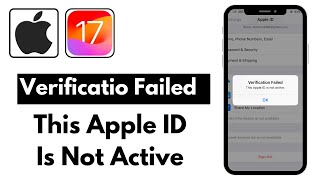 This Apple ID Is Not Active  How To Fix Verification Failed This Apple ID Is Not Active On iPhone [upl. by Aillil]