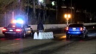 San Diego Police car vs Saturn ION Drag Racing Racelegalcom 1102014 [upl. by Haiel]