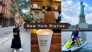 NYC VLOG shopping  jet ski yummy foods  Tibetan Vlogger [upl. by Drwde]