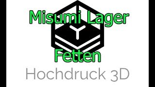 Misumi Lager Fetten Wie bereite ich die Lager vor [upl. by Eindys]