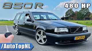 VOLVO 850 R 480HP REVIEW on AUTOBAHN NO SPEED LIMIT by AutoTopNL [upl. by Boarer779]