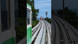 The Blueline Park Sky Capsule at Haeundae Beach Busan [upl. by Ikkir]