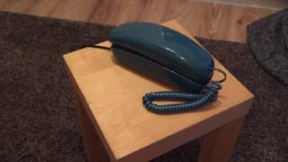 1983 Mediterranean Blue Western Electric Trimline Telephone [upl. by Anirtap]