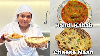 Handi Seekh Kabab Gravy  Cheese Tandoori Naan On Tawa  Best Combination Recipe [upl. by Esirahs284]