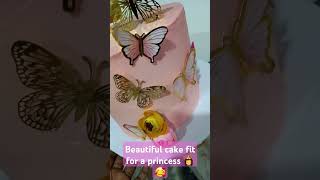 Made this Trendy butterfly cake for my daughters 1st year birthday cake butterflycake [upl. by Ritchie108]