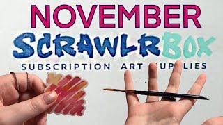 November Scrawlrbox  Unboxing Review and art [upl. by Storm]