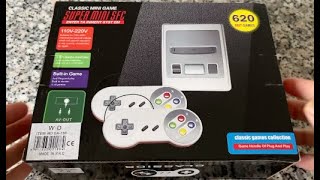 Unboxing and Demonstrating this Super Mini Super Nintendo Game Console with 620 Games [upl. by Ohcirej884]