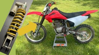 RM85 rear shock on a CRF150F [upl. by Crowley802]