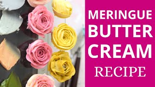 Meringue buttercream recipe for beautiful flowers  Malinovka [upl. by Field]