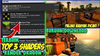 TOP 3 SHADERS MCPE 119  Render Dragon   Shader mcpe 119  mcpe shader 119  shaders 119 [upl. by Sass194]