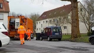 Bochum Müllwagen Hecklader 29012015 [upl. by Ahtiekahs]