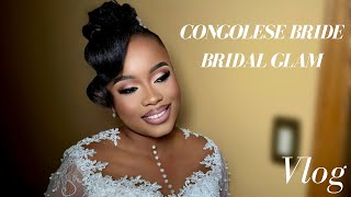 PRETTY BRIDE GLAM 🇨🇩 Bridal hair pin curl bridalhair coiffuremariagecongolaisbride [upl. by Ricker481]