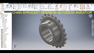 Sprocket design in Autodesk Inventor  Autodesk inventor 3d Tutorials  Chain Sprocket in Inventor [upl. by Ribaj442]