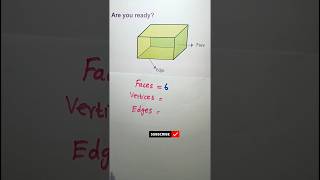 Cuboid number of faces Vertices and Edges learnwithnavishnu mathshorts cuboid [upl. by Aynotak]