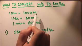 HOW TO CONVERT MS TO KMHR meters per sec to kilometers per hour [upl. by Ahsela]