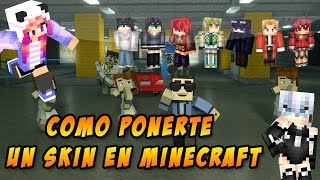 Como Poner Skin en Minecraft Premium Y No Premium 17218 [upl. by Aihtnyc]