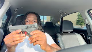 How to remove Glock back plate and Install techna amend 2 clip🔥👍🏾 or 👎🏾 custom glock [upl. by Mikal398]