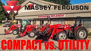 Compact vs Small UtilityWhats the Difference Massey Ferguson Comparison 50 to 70 Horsepower [upl. by Adnihc]