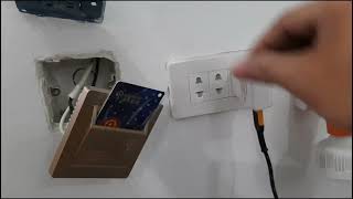 Hotel Key Card Switch  how to install and works  High power load and energy saving device [upl. by Ninos]