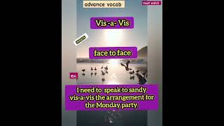 VisaVis ✍️Advance vocabulary words learning in English englishwithsavi 261024 [upl. by Eignav242]