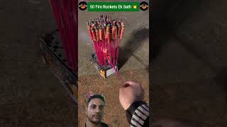 50 rocket 🚀🚀 fireworks firecraker crakers satisfying diwali viralvideo [upl. by Powder904]