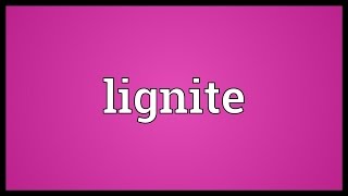 Lignite Meaning [upl. by Eidnyl]