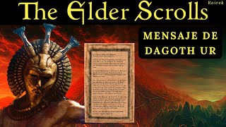 The Elder Scrolls Lore Español  Mensaje de DAGOTH UR al NEREVARINO ai morrowind elderscrolls [upl. by Kirshbaum]