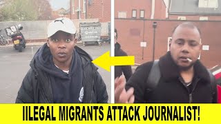 WATCH AS British Political Party Leader ATTACKED By Illegal Migrants Outside Hotel [upl. by Noryd]