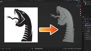 Convert SVG File Into 3D  Blender EASY Tutorial [upl. by Nawj]