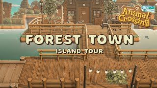 PERFECT Natural Forest Town Island Tour  Animal Crossing New Horizons [upl. by Hessney]