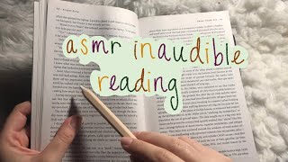 ASMR Inaudible Reading super tingly 🤩  word tracing mouth sounds page turning [upl. by Yot]