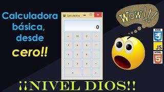 Como crear una calculadora básicas desde cero con html css javascript jquery  nivel dios [upl. by Theodore743]