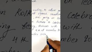 Leave Application In School। Application For Leave। shorts youtubeshorts ytshorts [upl. by Connolly]