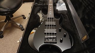 ESP Tom Araya Slayer Signature Bass Kiso Custom Shop NAMM Exhibition EMG 35DC Up Close Video Review [upl. by Markowitz]