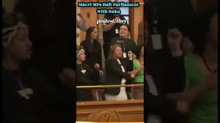 Māori MPs Halt Parliament with Haka [upl. by Yrelav]