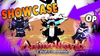 Showcase MAX LEVEL EVOLVED MONARCH SUNG JINWOO IS AN ABSOLUTE MONSTER Anime World Tower Defense [upl. by Etteoj]