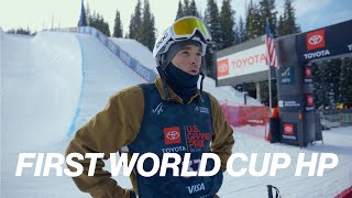 First World Cup Halfpipe  BTS RAW  Nick Goepper [upl. by Woolcott]