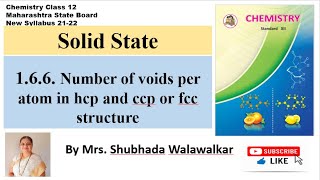 Solid StateNumber of Voids in CCP Or FCC HCP Structure Chemistry Class12By Shubhada Walawalkar [upl. by Lesser845]