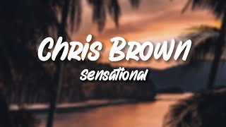 Chris Brown  Sensational Lyric Video ft Davido Lojay [upl. by Jarin]