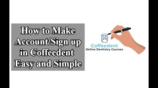 How to sign upMake account in coffeedent [upl. by Danyette654]