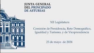 Comisión de Presidencia Reto Demográfico Igualdad y Turismo [upl. by Ardien]