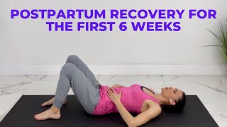 Postpartum Recovery Stretches and Postpartum Kegel Exercises For The First 6 Weeks Postpartum [upl. by Simonette]