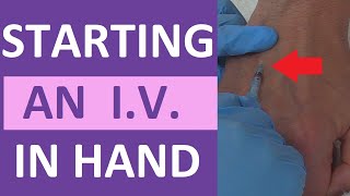 How to Start an IV  IV Catheter Insertion amp Flush Technique in Hand  Nursing Skill [upl. by Cleopatra426]