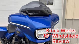 Klock Werks 10” Windshield Review for 2024 Harley Street Glide [upl. by Harshman334]